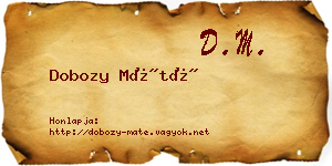 Dobozy Máté névjegykártya