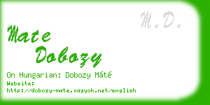 mate dobozy business card